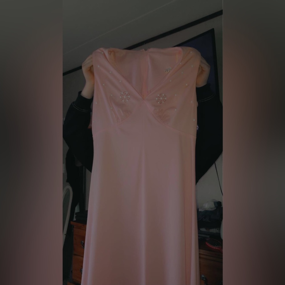 Pink, long dress